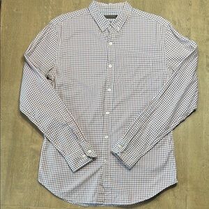 Banana Republic Blue and Peach, White Casual Button Down Shirt